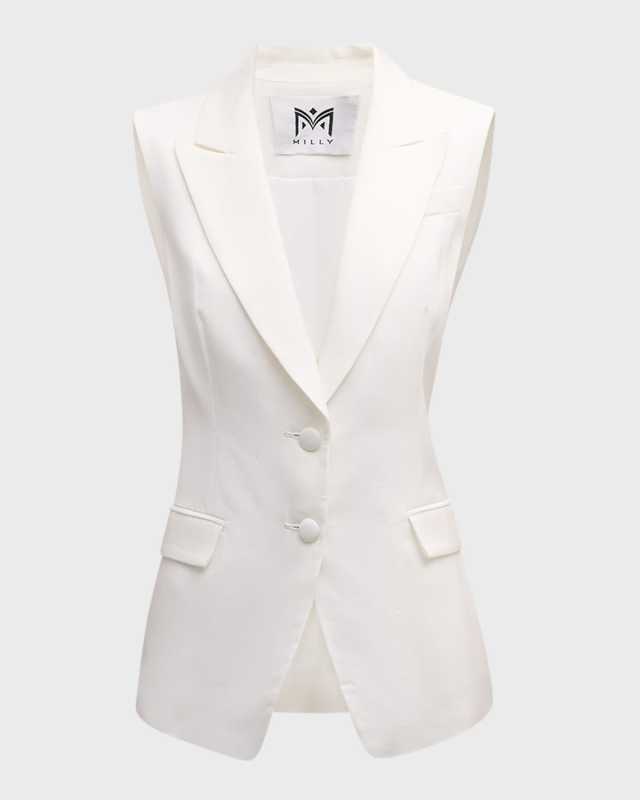 Alba Sleeveless Single-Breasted Blazer